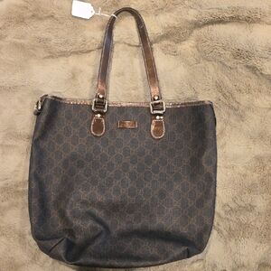 Gucci Brown and Tan Tote Bag